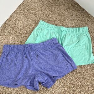 Athletic Works size large Women's Athletic Shorts Blue and Mint EUC